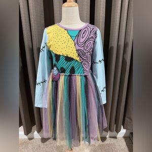 New Sally Nightmare before Christmas Halloween Girls Cosplay long sleeve Dress L